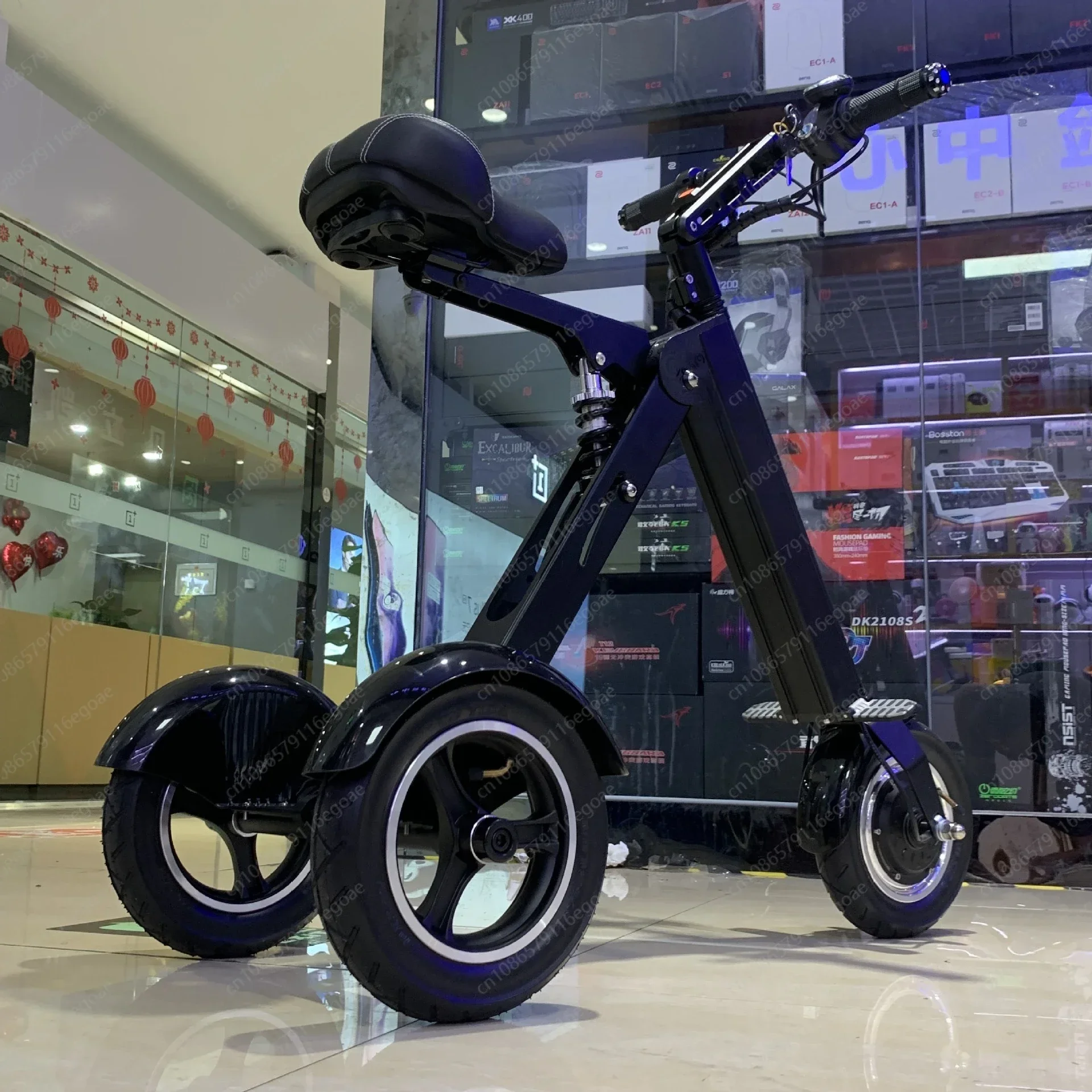 Jmz-portable Cart,Foldable Household Electric Tricycle, Elderly Adult Commuting cart, Small Grocery Shopping CART