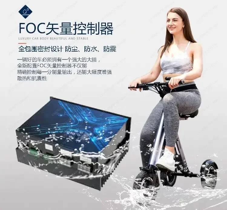 Jmz-portable Cart,Foldable Household Electric Tricycle, Elderly Adult Commuting cart, Small Grocery Shopping CART