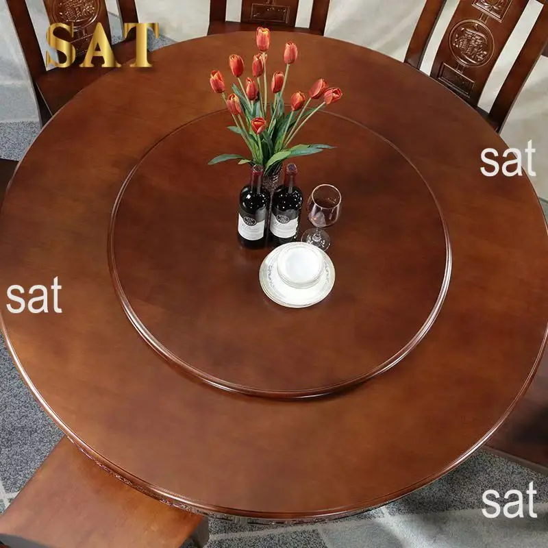 &c Modern Simple Chinese Restaurant Set Large Solid Wood Round Table and Chair Combination for Home Use and Hotel Furniture