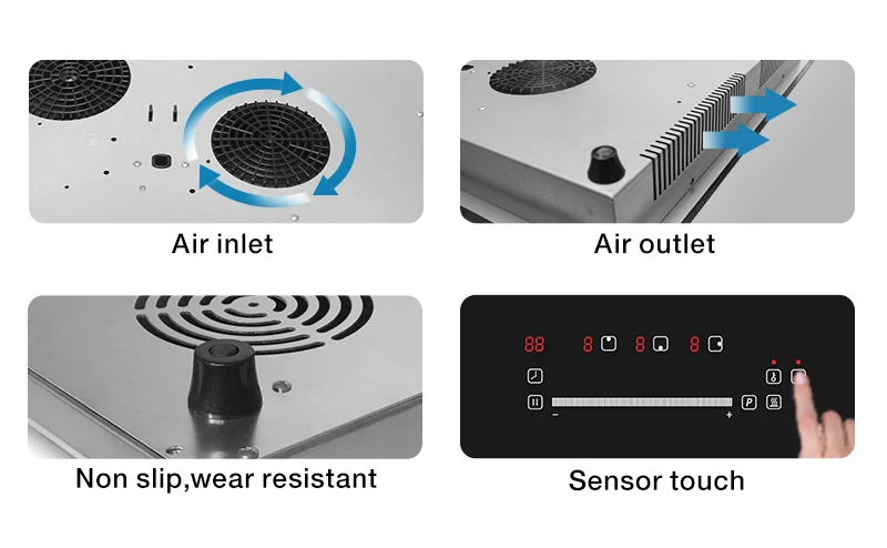 Built in Induction Cooktop Hidden Magnetic Under Granite Ceramic Stove Hob Stovetop Commercial Induction Cooker