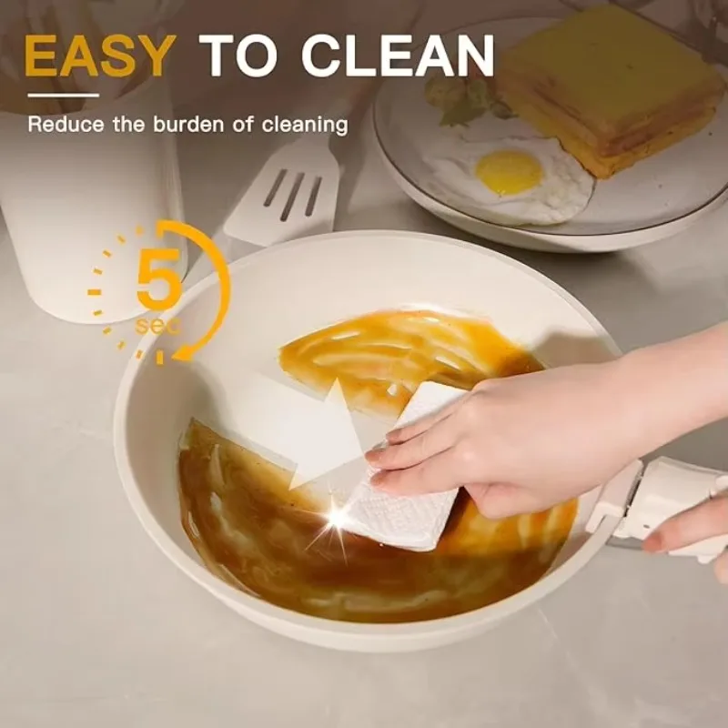 Manufacturing Non-Stick Pans Aluminum Cookware Set for Induction Cooker Stylish White Ceramic Cookware Pans Set