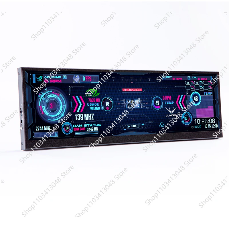 Chassis strip sub-screen touch expansion ASUS same dual-screen 4K computer game stock table with DIY monitor