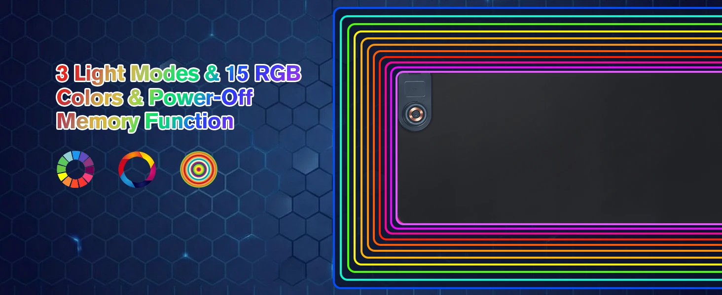 RGB Gaming Mouse Pad with 3 in 1 Wireless Charger, Large Extended Desk Mat 15W Fast Charging Waterproof Mousepad for Phone Watch