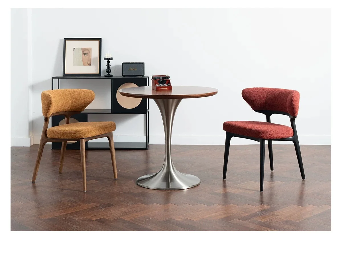 Tulip Round Table for Home Dining, Stainless Steel Commercial Coffee Table for Cafe Restaurant, Balcony Accent Desk for Bistro