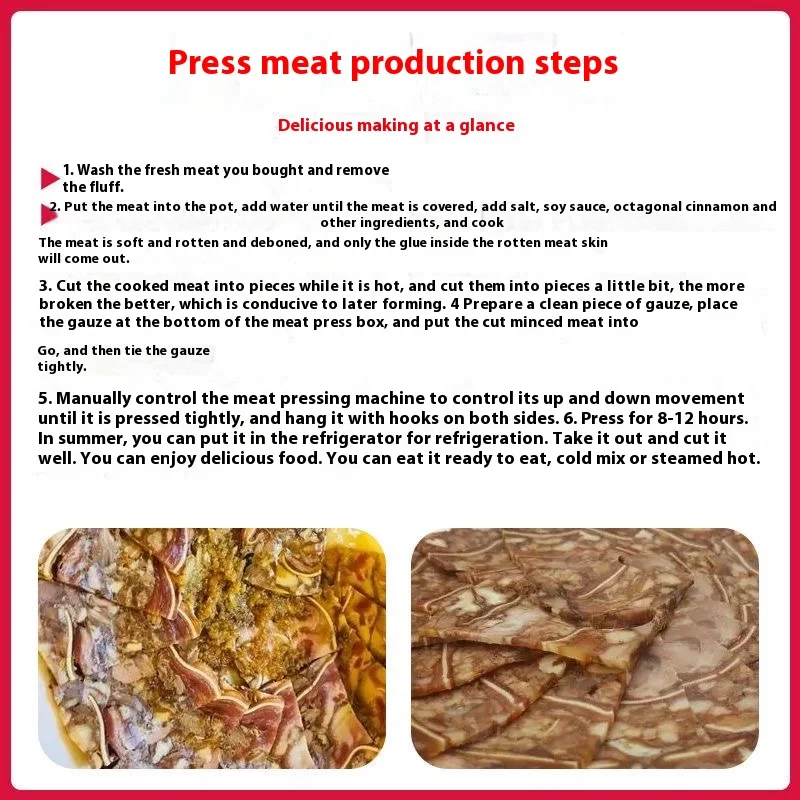 Stainless Steel Meat Pressing Mold, Double Pressure, Spring Ham, Bacon Making, Raw Meat Press Mold, 1.5kg, 2kg, 3kg, 4kg