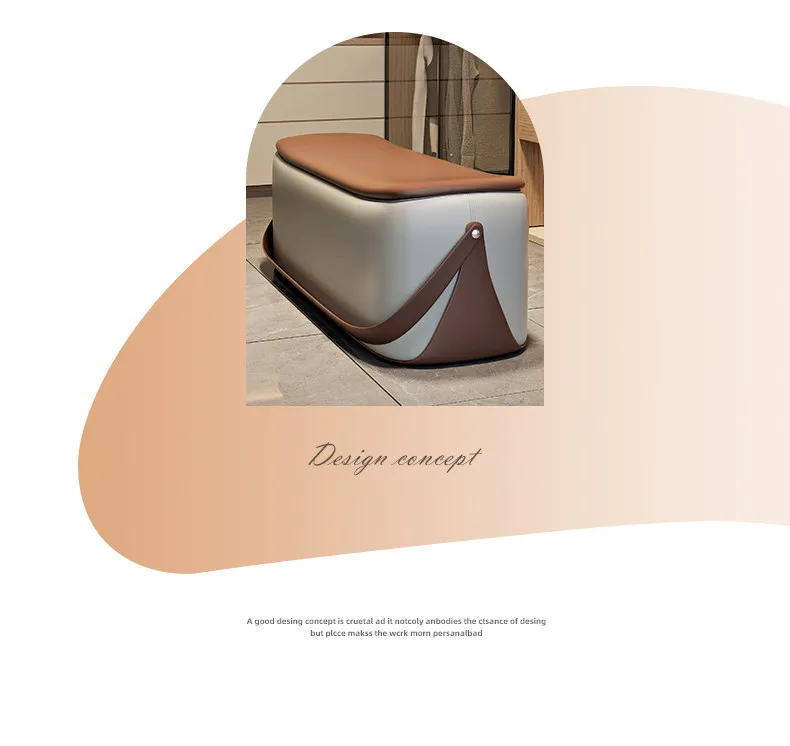Ottoman With Storage Home Furniture Leather Shoe Changing Stool Light Luxury And High-end Storage Bench Portable Stools