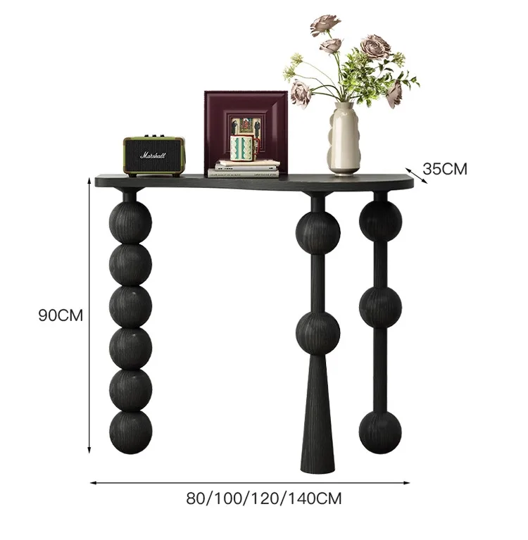 Vintage Narrow Entryway Table Creative Solid Wood Console Tables for Hallway Wall Leaner Desk Minimalist Corridor Sofa Table