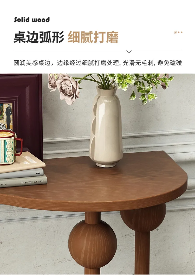 Vintage Narrow Entryway Table Creative Solid Wood Console Tables for Hallway Wall Leaner Desk Minimalist Corridor Sofa Table
