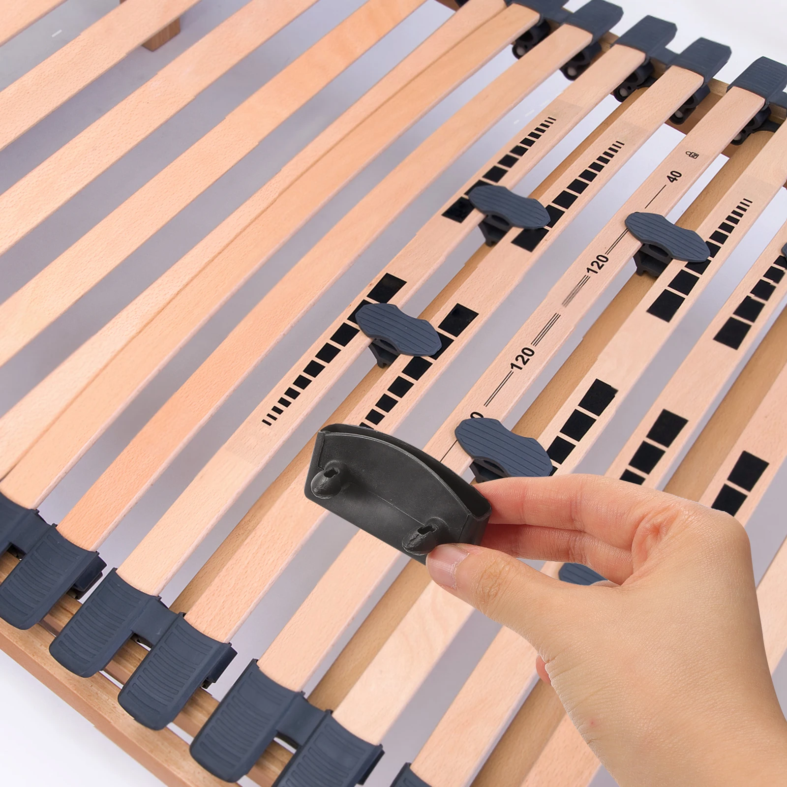 20Pcs Plastic Bed Slat End Caps Holders Replacement Kit for Stable Bed Frame Easy Installation Universal Compatibility Furniture