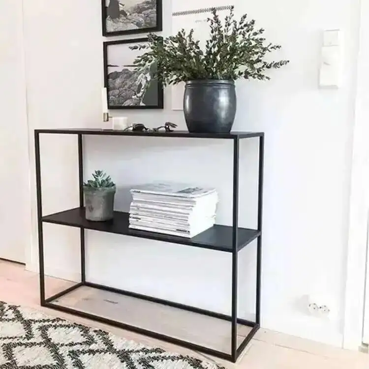 Iron Corner Table Console Nordic Table Minimalist for Entrance Living Room Furniture Sofa Side Hallway Console Tables