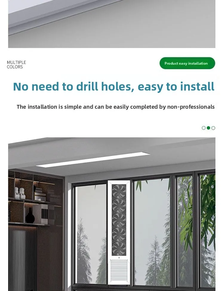Window Ventilation Fan No Punching Exhaust Fan Kitchen Free Installation Strong Silent Glass Window Exhaust Fan