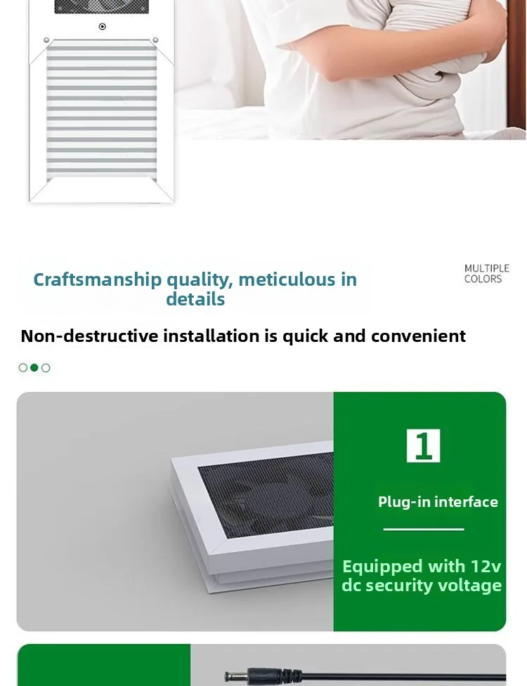 Window Ventilation Fan No Punching Exhaust Fan Kitchen Free Installation Strong Silent Glass Window Exhaust Fan