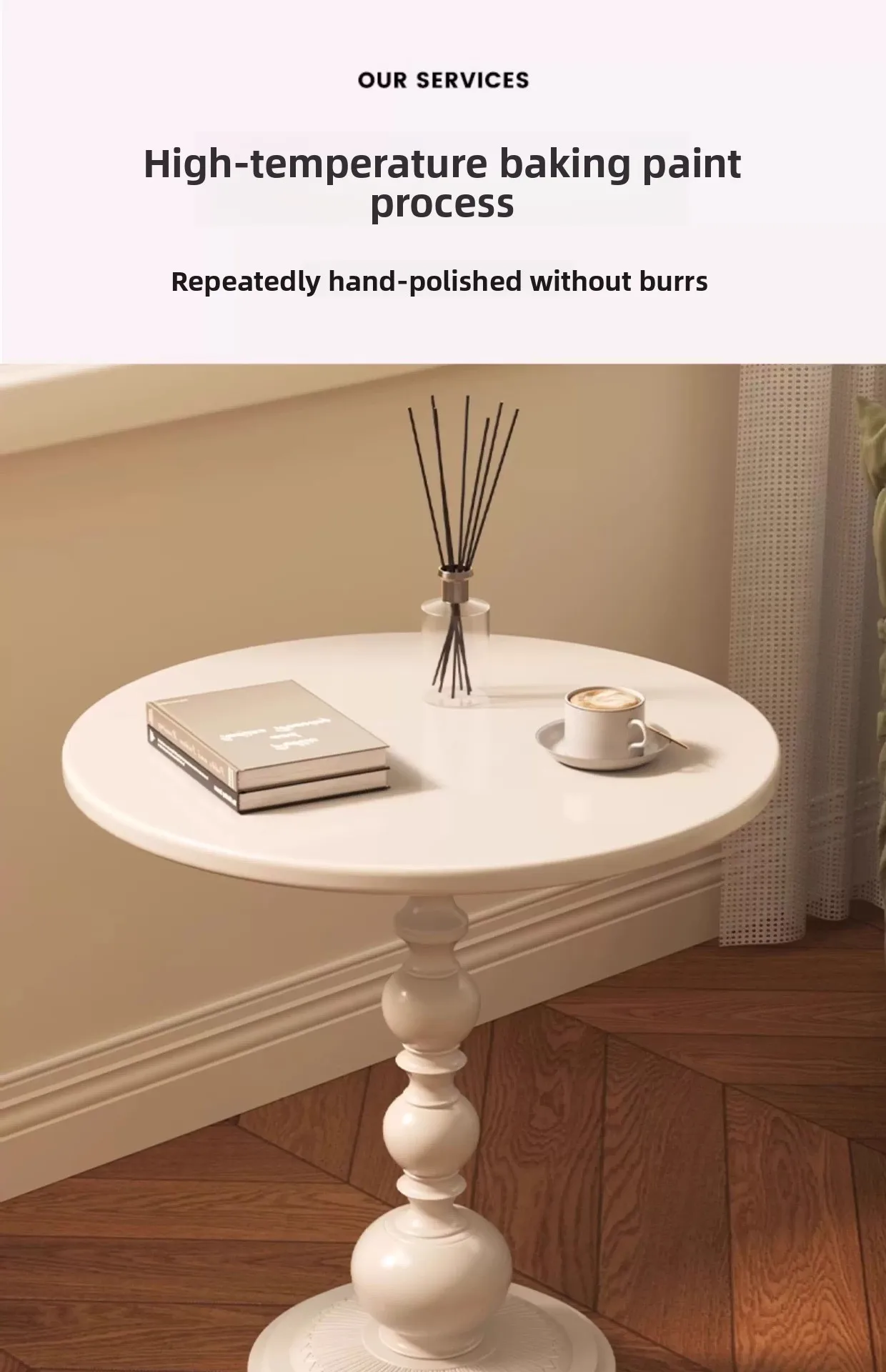 Home Furniture Sofa Round Side Tables Narrow Gap Tea Table Vintage Small Bedside Shelf Office Creative Art Coffee Tables Gifts
