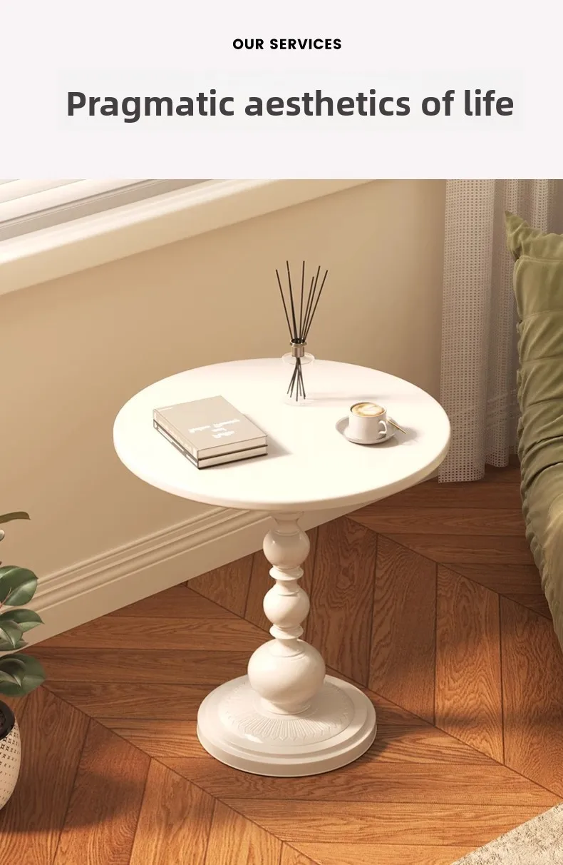 Home Furniture Sofa Round Side Tables Narrow Gap Tea Table Vintage Small Bedside Shelf Office Creative Art Coffee Tables Gifts