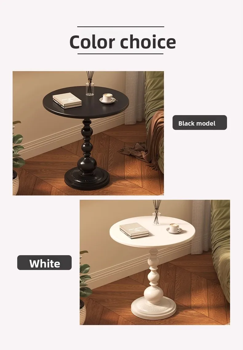 Home Furniture Sofa Round Side Tables Narrow Gap Tea Table Vintage Small Bedside Shelf Office Creative Art Coffee Tables Gifts