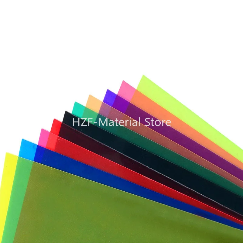 5/10Pcs 210x297mm A4 Colored Transparent PVC Plastic Sheet Thick 0.3mm 0.5mm Matte PP Sheet Material