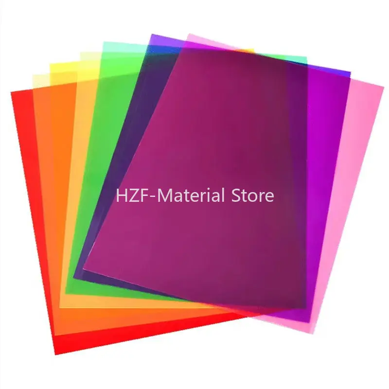 5/10Pcs 210x297mm A4 Colored Transparent PVC Plastic Sheet Thick 0.3mm 0.5mm Matte PP Sheet Material