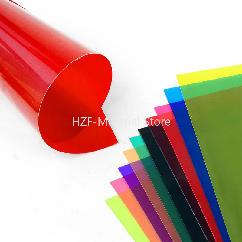 5/10Pcs 210x297mm A4 Colored Transparent PVC Plastic Sheet Thick 0.3mm 0.5mm Matte PP Sheet Material