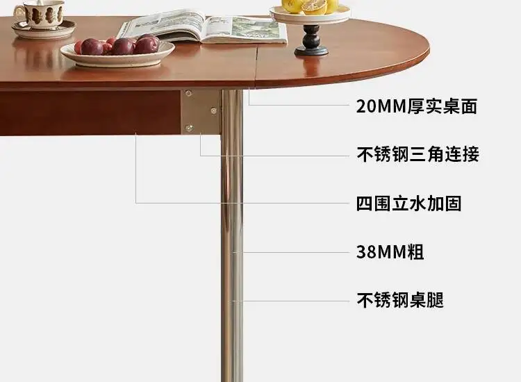 Folding Dining Tables Multifunctional Elegant Dark All-in-one Expansion Dining Tables Nordic Luxury Furniture Home