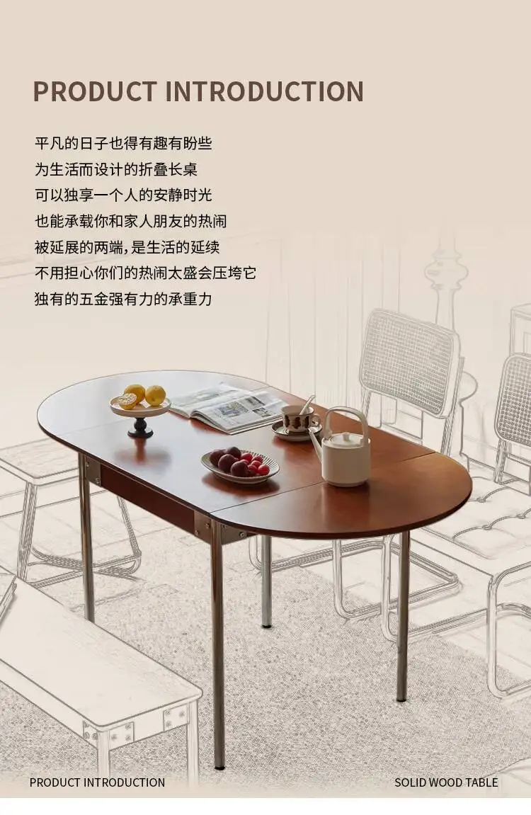 Folding Dining Tables Multifunctional Elegant Dark All-in-one Expansion Dining Tables Nordic Luxury Furniture Home