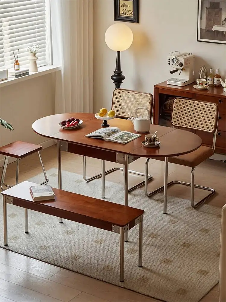 Folding Dining Tables Multifunctional Elegant Dark All-in-one Expansion Dining Tables Nordic Luxury Furniture Home