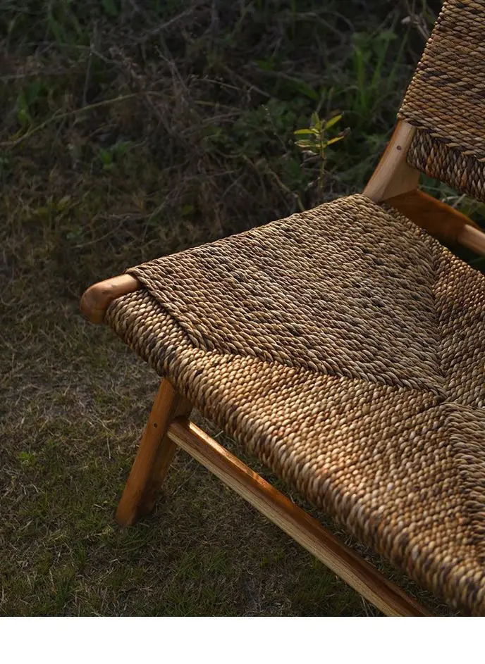 rattan, single, leisure, solid wood, backrest, balcony, homestay, log, homestay, living room, recliner, chair