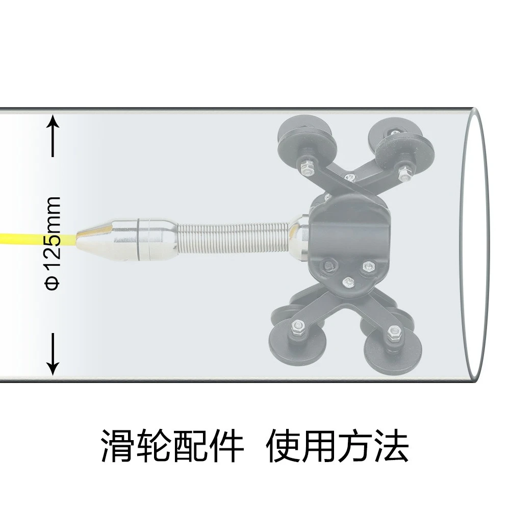 Centering Guide Wheel Kit for Pipeline Inspection Camera, Protective Guide Wheel Set to Stabilize Probe in Drain Sewer Pipe