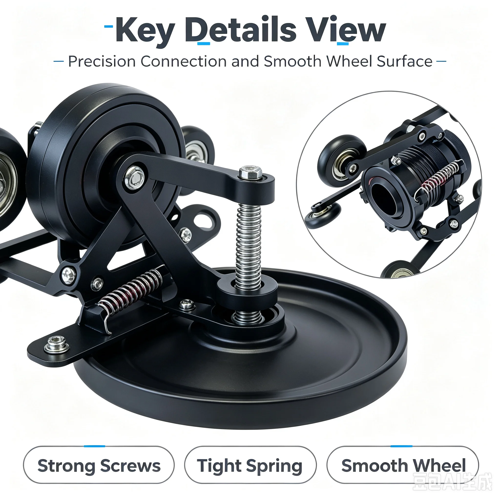 Centering Guide Wheel Kit for Pipeline Inspection Camera, Protective Guide Wheel Set to Stabilize Probe in Drain Sewer Pipe