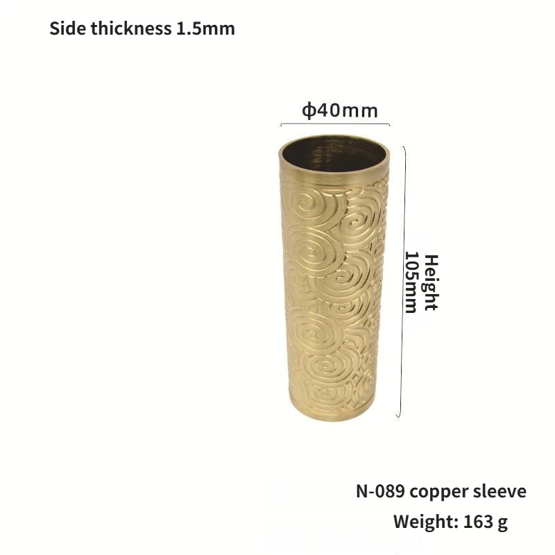 2pcs Carved Copper Sleeves Modern Furniture Hardware Accessories New Chinese Style Mahogany Chairs Leg Stools Brass Foot Sleeves