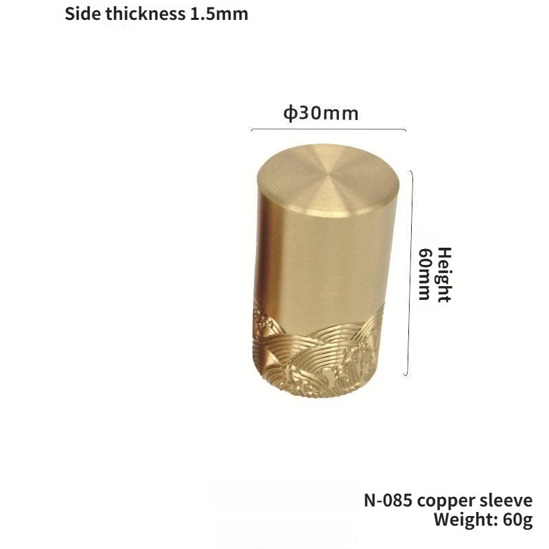 2pcs Carved Copper Sleeves Modern Furniture Hardware Accessories New Chinese Style Mahogany Chairs Leg Stools Brass Foot Sleeves