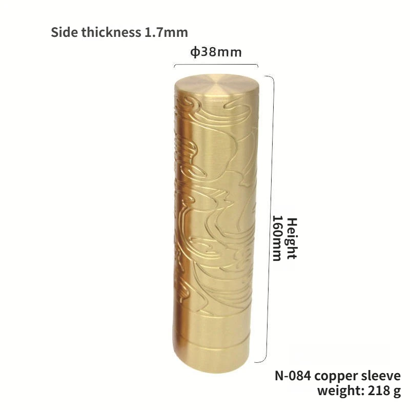 2pcs Carved Copper Sleeves Modern Furniture Hardware Accessories New Chinese Style Mahogany Chairs Leg Stools Brass Foot Sleeves