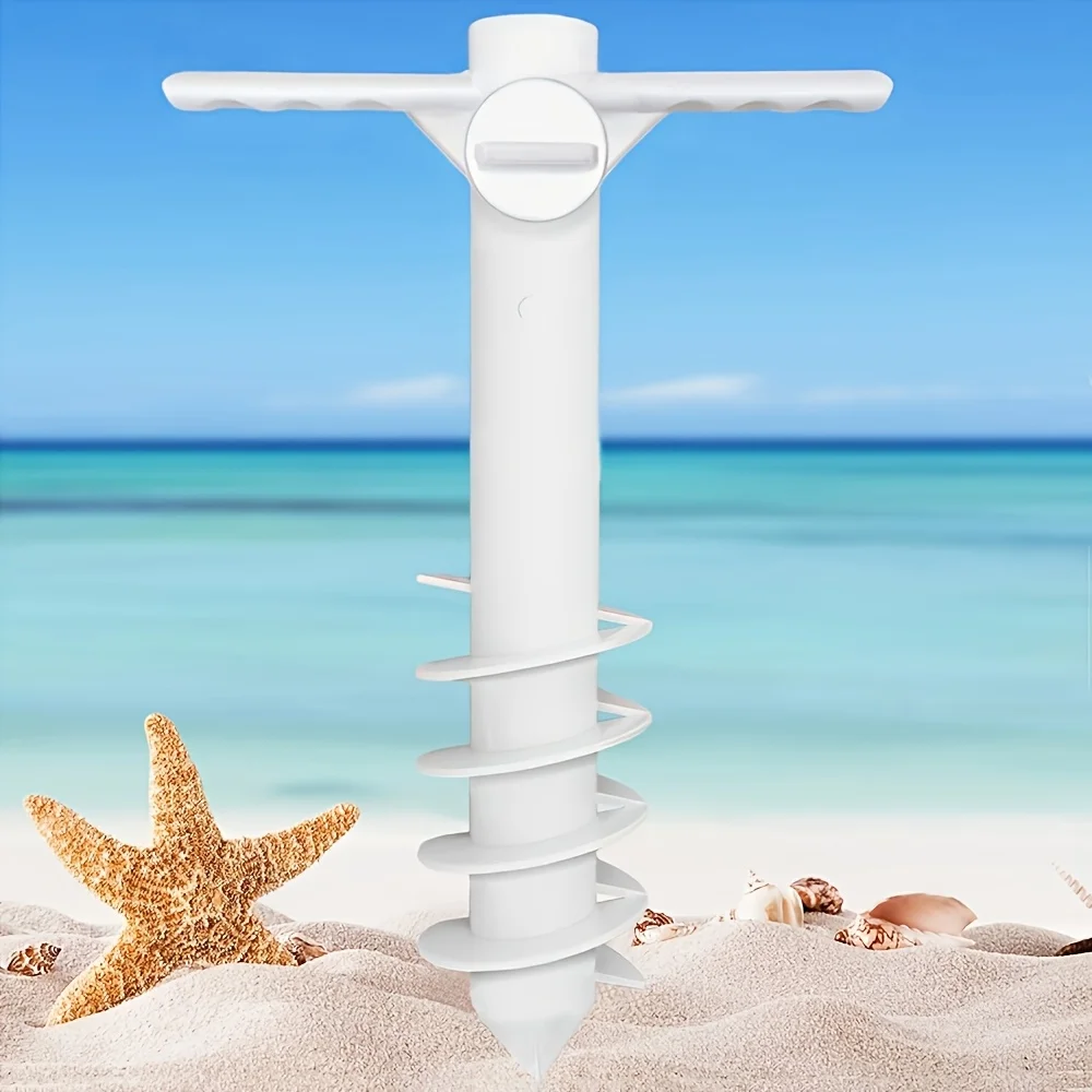 1pcs Beach Anchor Plastic With Five Spirals Beach Umbrella Inserted Outdoor Sunshade Courtyard Terrace Party Umbrella Fixed Base