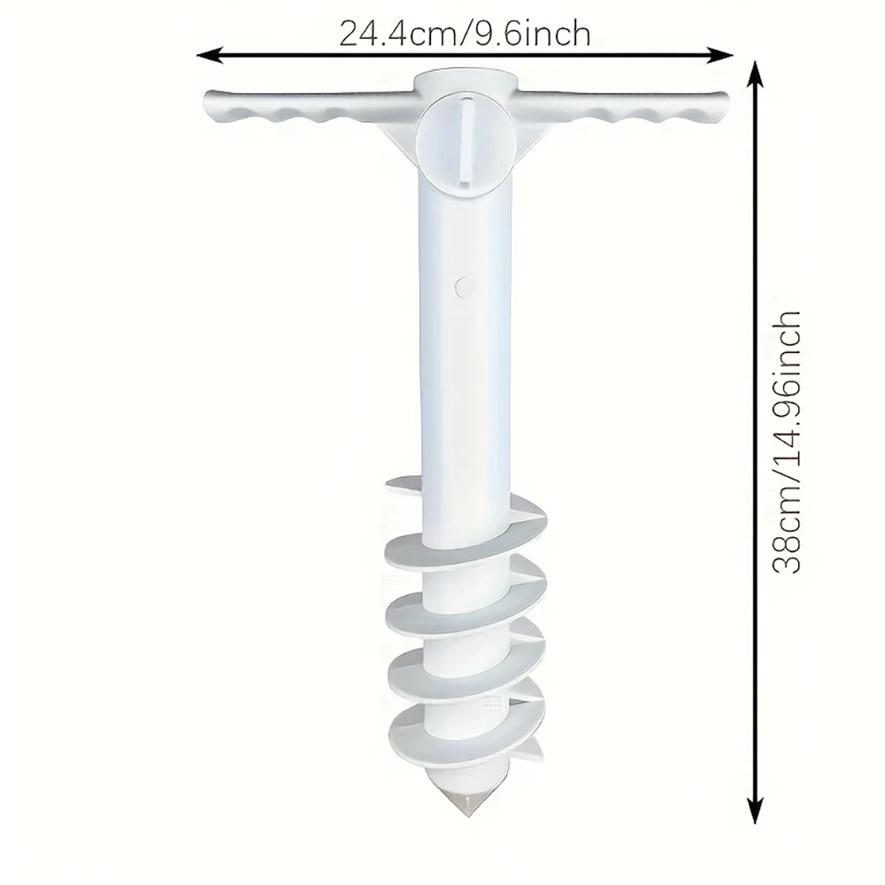 1pcs Beach Anchor Plastic With Five Spirals Beach Umbrella Inserted Outdoor Sunshade Courtyard Terrace Party Umbrella Fixed Base