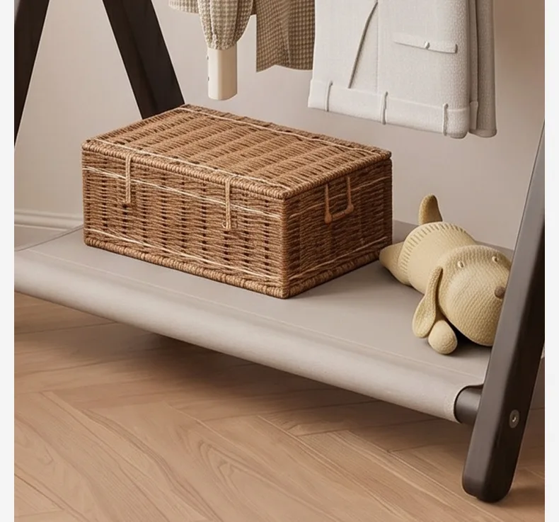 Solid Wood Clothes Racks Foldable Portability Floor Coat Rack Modern Minimalist Clothes Hanger Rack Luxury Rooms Furniture