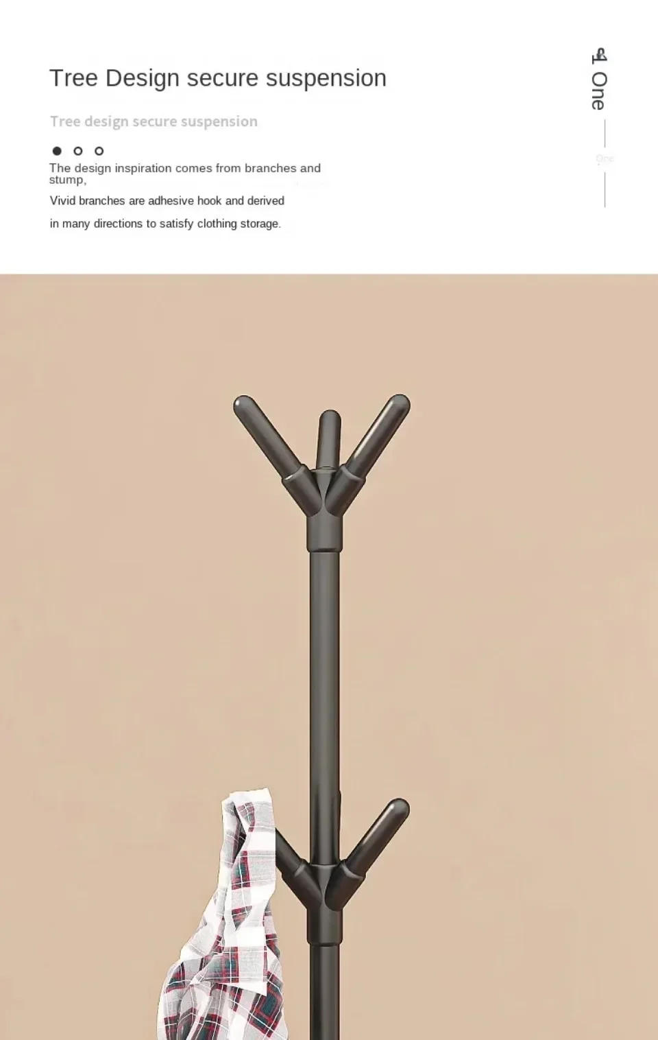 Vertical Bedroom Clothes And Hats Rack - Floor to Floor Coat Hook Tree Branch Shape Holder for Scarf Handbag Storage