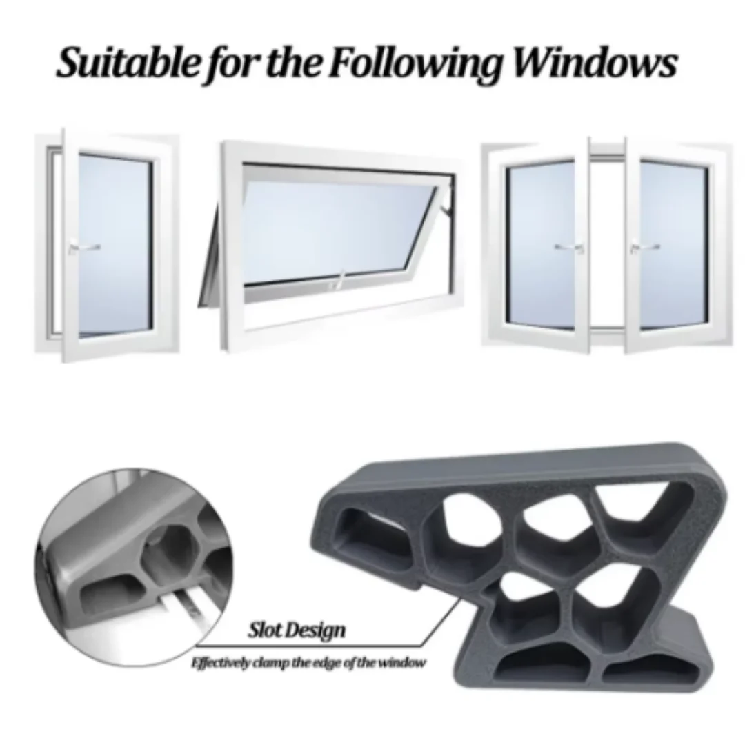 Heavy Duty Anti Collision Window Stopper, Non Slip Tilt Turn Casement Window Wedge Limiter for Home Office Renovation