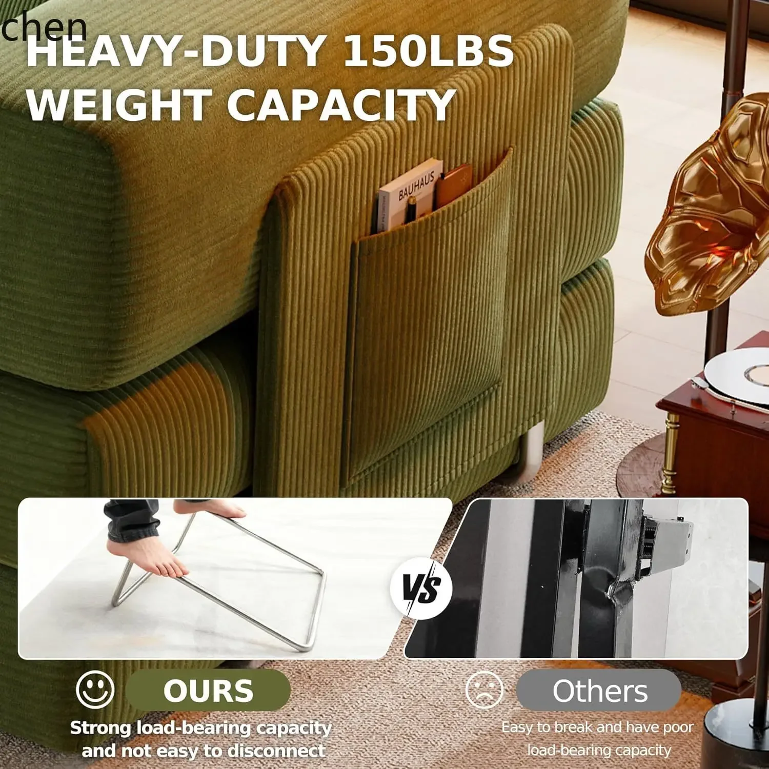 HYS- sponge compression bed corduroy all-in-one dual-use sofa bed