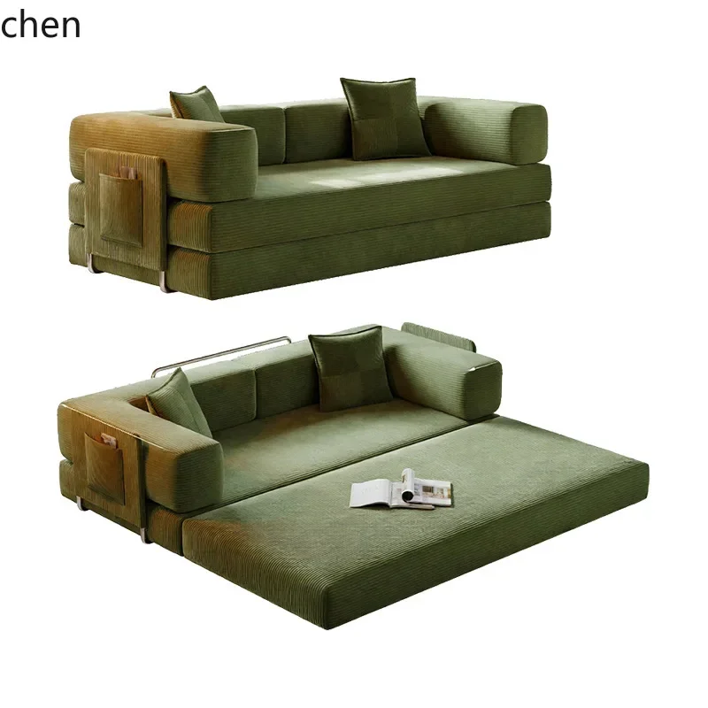 HYS- sponge compression bed corduroy all-in-one dual-use sofa bed