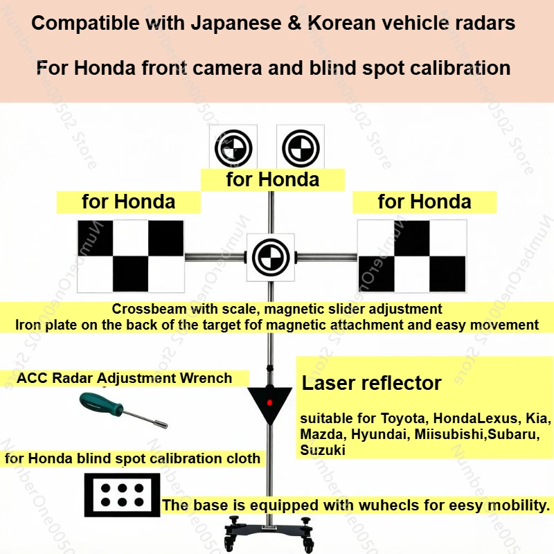ADAS Calibration Tool withmmWave Radar Calibration for Japanese Korean Cars,for Honda front camera and blind spot calibration