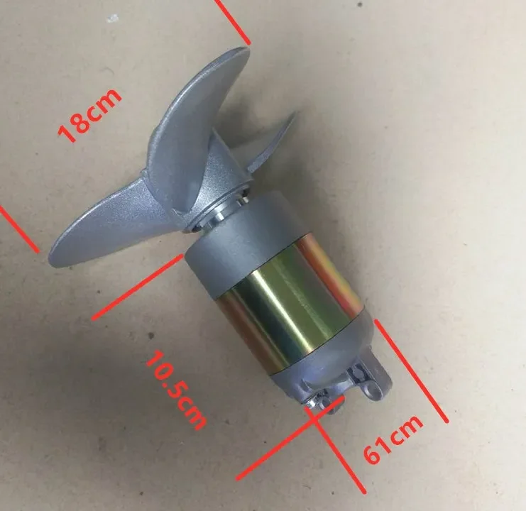 12V Electric Outboard Motor Propeller 500W for Inflatable Boat, Rubber Dinghy Hanging Propeller