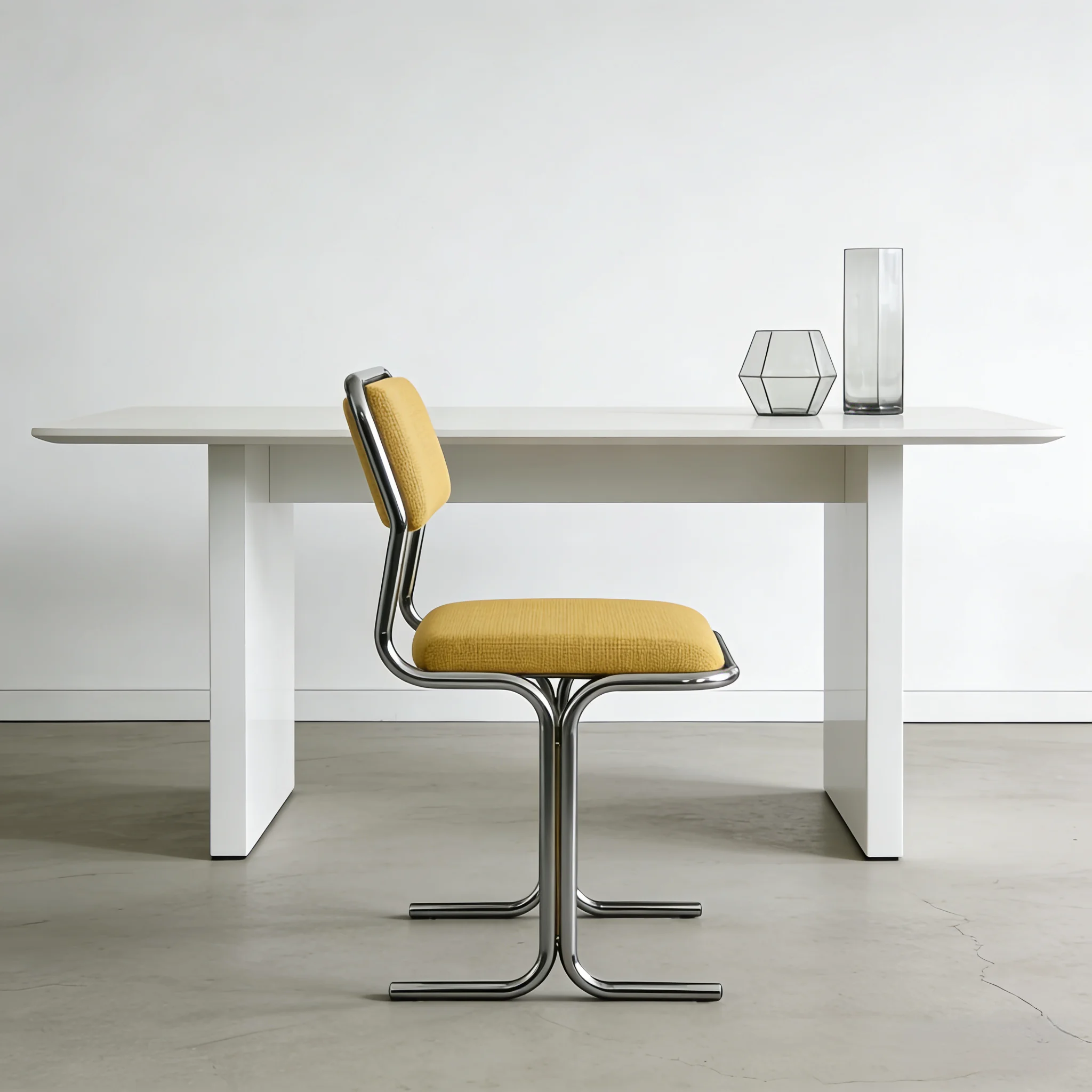 Bauhaus Style Dining Chair Modern Stainless Steel Counter Stool Retro Designer Living Room Chair Creative Kitchen Island Seats