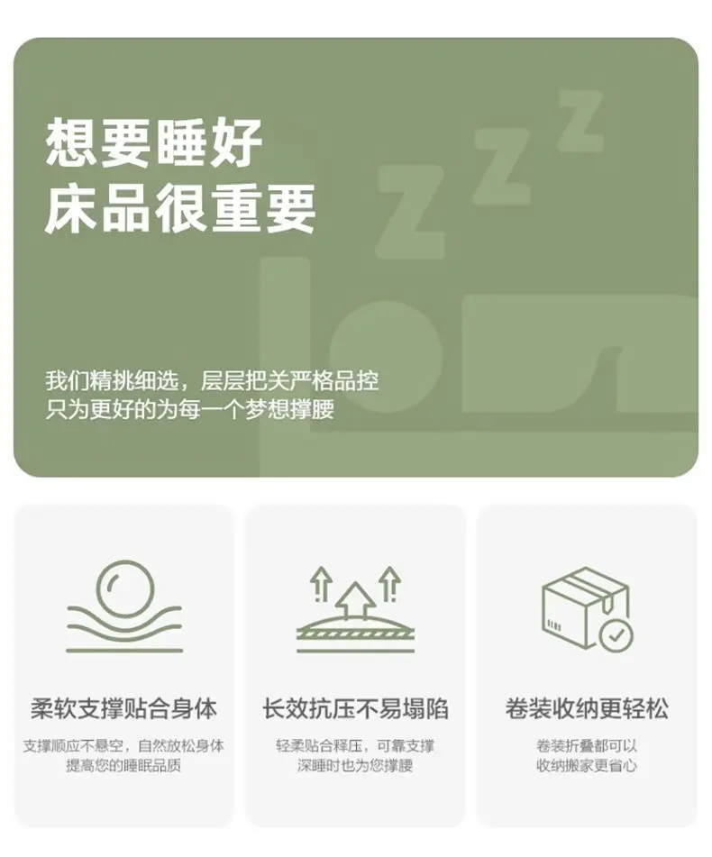Latex Compression Foam Mattress Cover Household Bedroom Upholstered Tatami Dormitory Student Single Rental