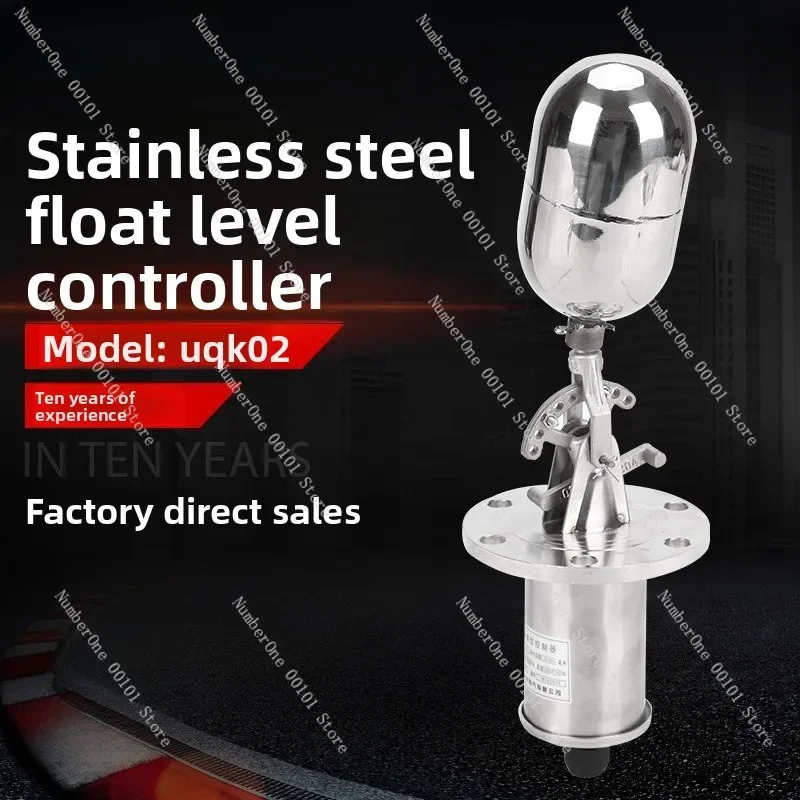Stainless Steel Float Level Switch UQK-02, Automatic Water Tank Level Controller for Water Tower Pump Control