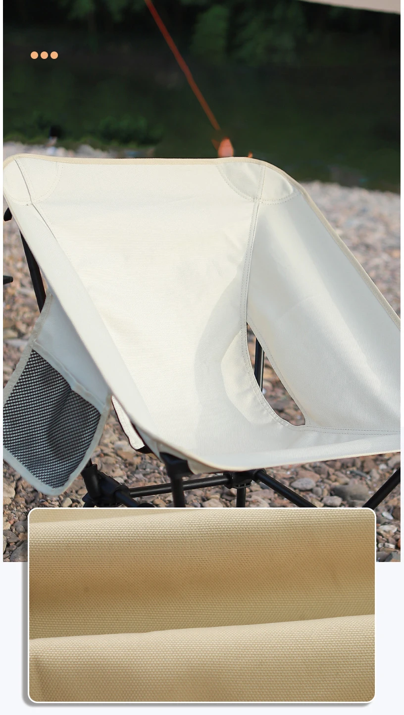 Outdoor Camping Moon Chair Ultralight Aluminum Alloy Folding Fishing Backrest Stool