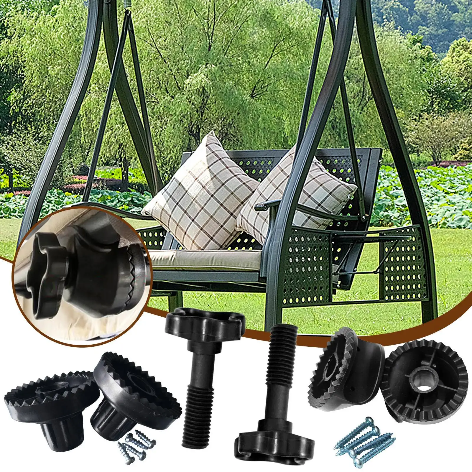 Garden Swing Fittings Wear-Resistant Canopy Parts Chair Canopy Bracket Replacement Repair Tool Courtyard Swing Frame tool Set