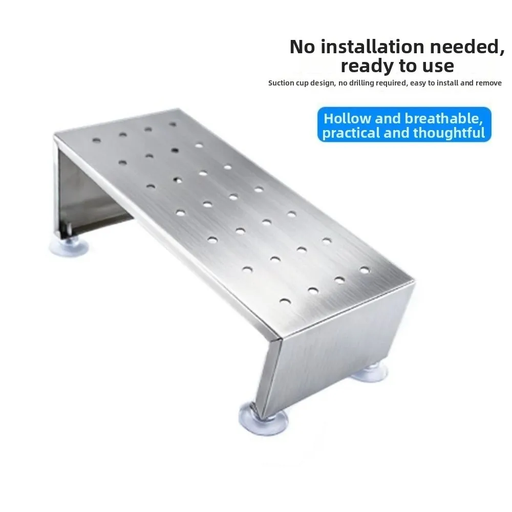 Brushed Finish Sewing Machine Foot Stool Polished Stainless Steel Height Adjustable Foot Rest Holder Ergonomic Design Non Slip