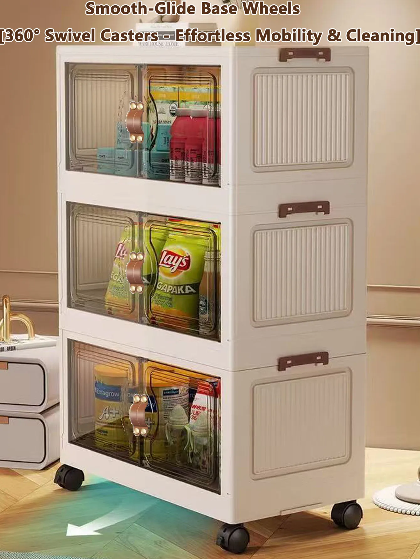 China Simple Wardrobe Foldable Baby Clothes Plastic Multi-layer Storage Cabinet Bedroom Baby Wardrobe Rental Room
