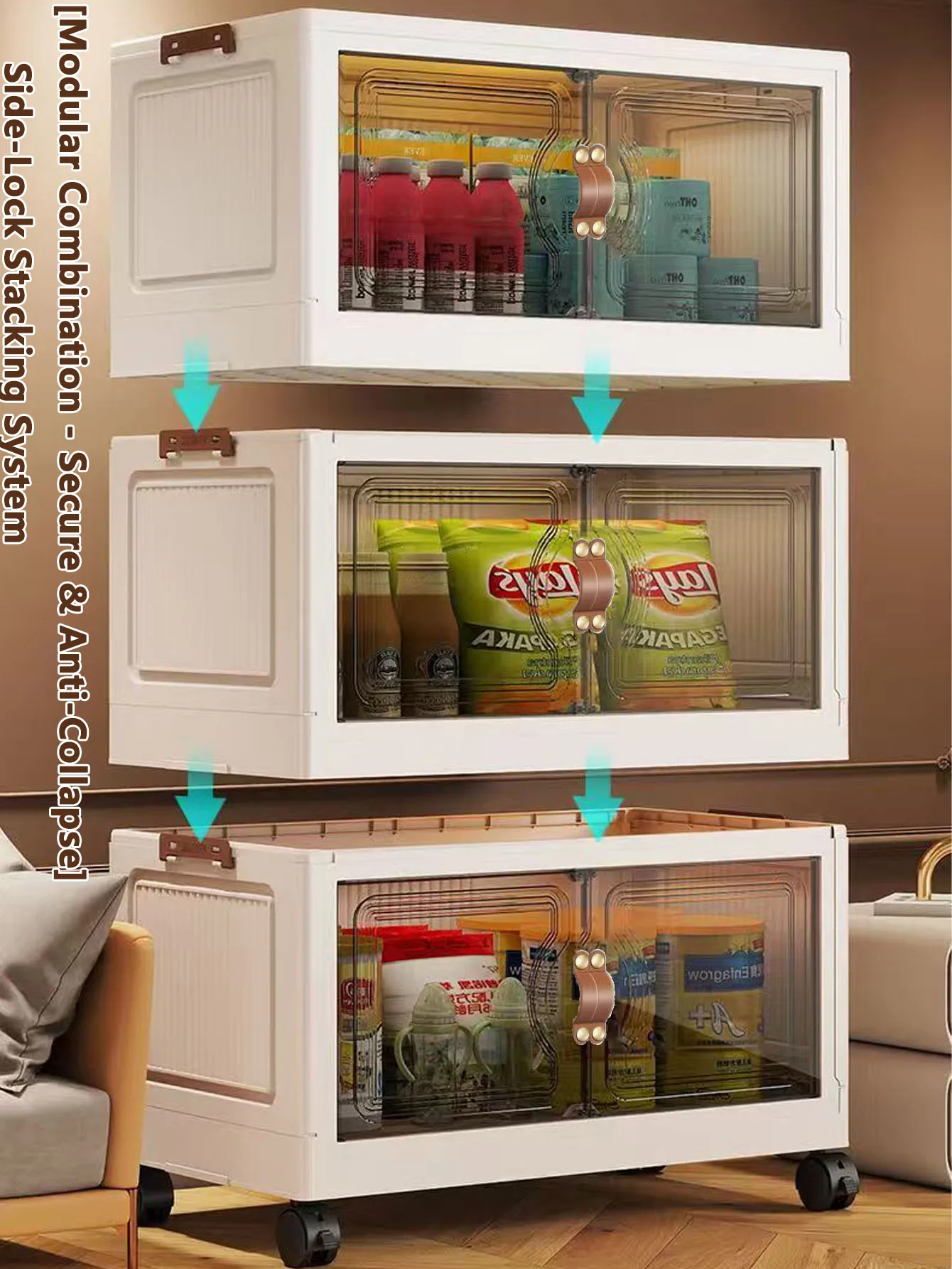 China Simple Wardrobe Foldable Baby Clothes Plastic Multi-layer Storage Cabinet Bedroom Baby Wardrobe Rental Room