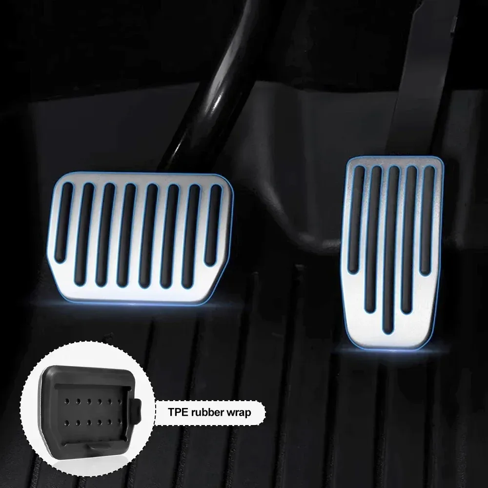 For Tesla Model Y 3 Highland 2026, Performance Aluminum Pedal Pads Cover, Non-slip Accelerator Brake Rest, Upgrade Accessories