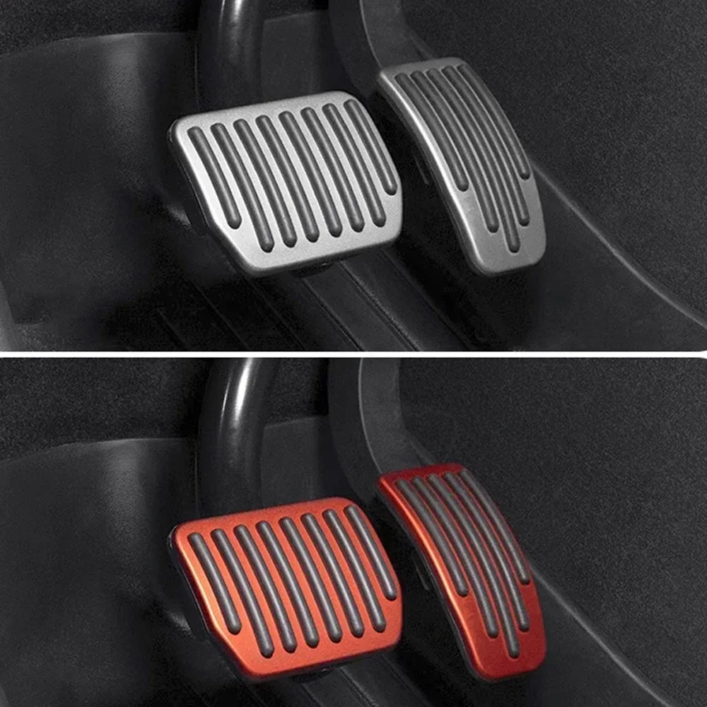For Tesla Model Y 3 Highland 2026, Performance Aluminum Pedal Pads Cover, Non-slip Accelerator Brake Rest, Upgrade Accessories